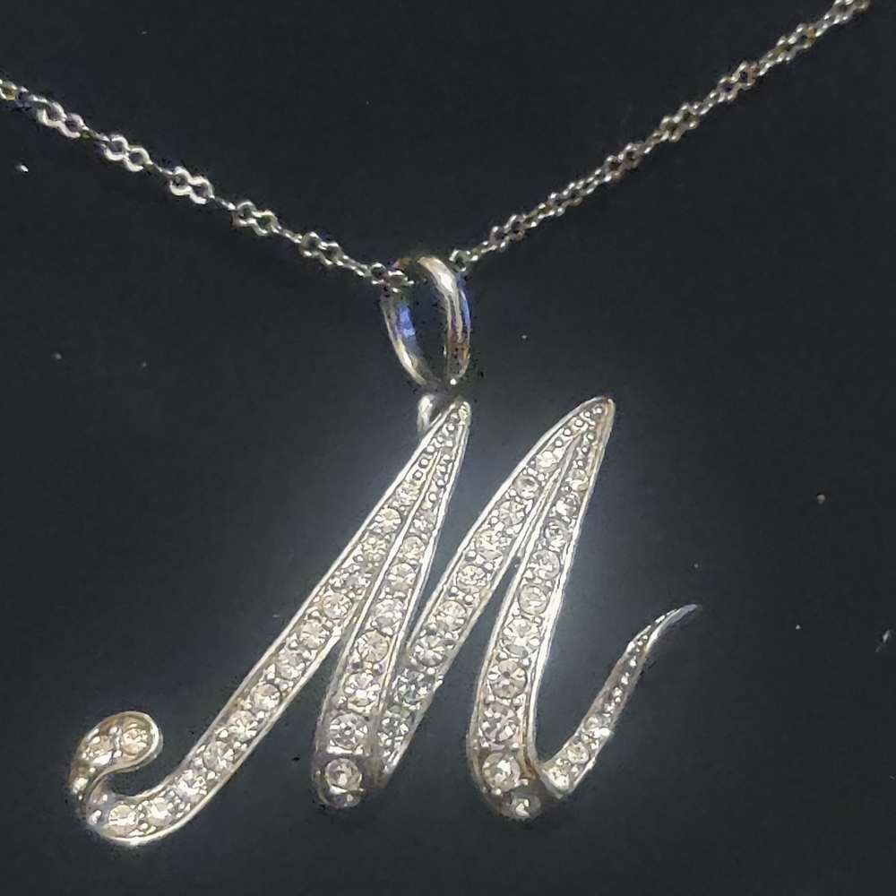 Nolan Miller Script Initial Pendant w/ Adjustable Chain (16"L plus 2"L extender)